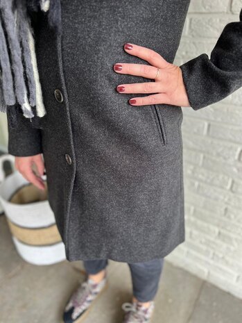 JDY JDYECHO LIFE COAT OTW NOOS BLACK/MELANGE JDY JDYECHO LIFE COAT OTW NOOS BLACK/MELANGE