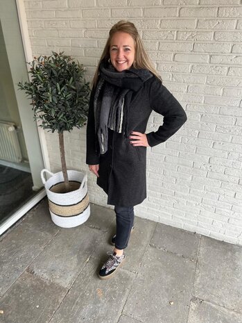 JDY JDYECHO LIFE COAT OTW NOOS BLACK/MELANGE JDY JDYECHO LIFE COAT OTW NOOS BLACK/MELANGE