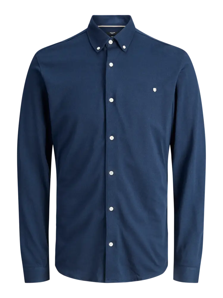 Jack en Jones JPRBLUBLAKE PIQUE DETAIL L/S SHIRT