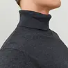 Jack en Jones JJEEMIL KNIT ROLL NECK NOOS DARK GREY MELANGE.