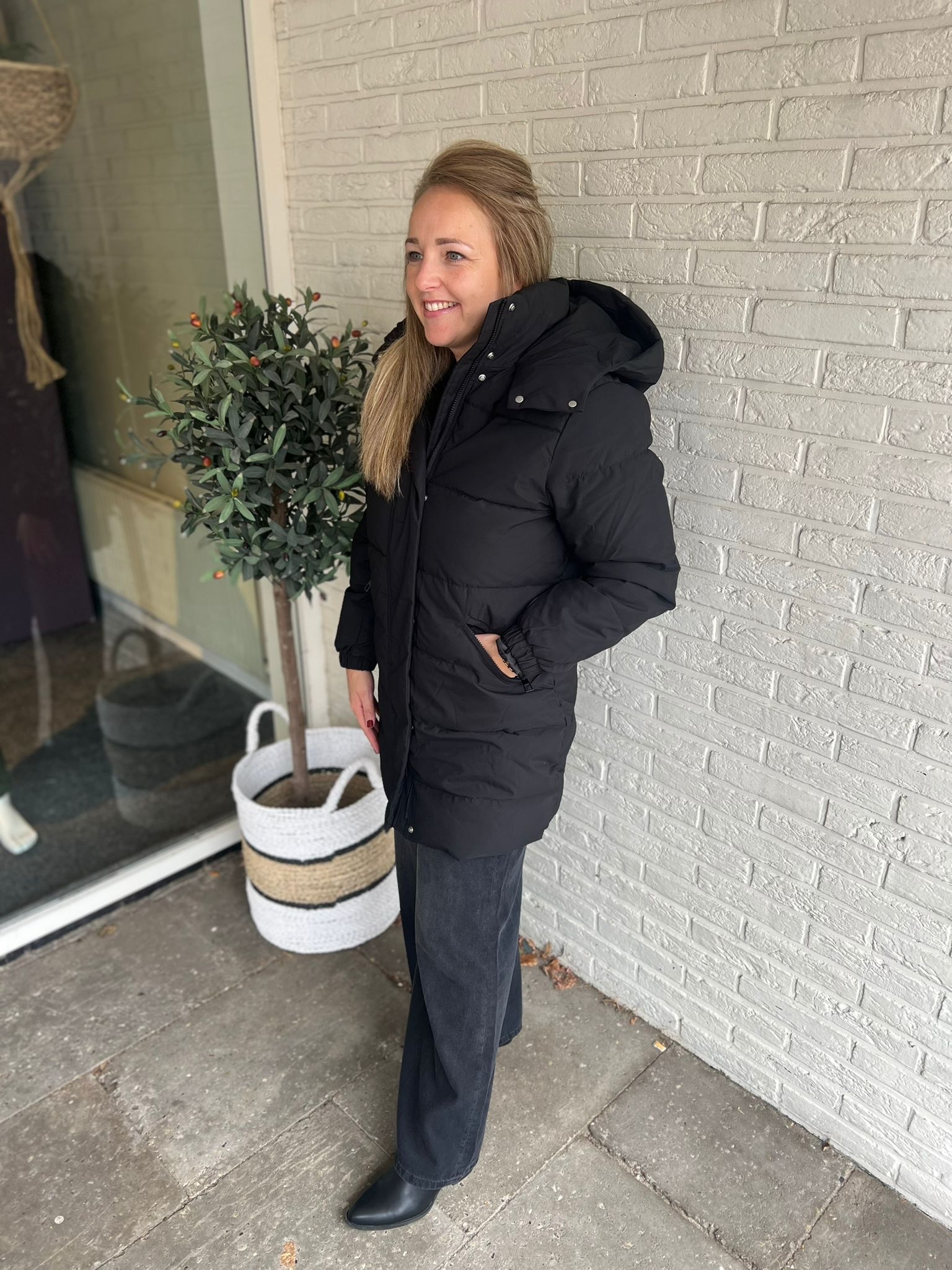 JDY JDYSKYLAR X-LONG PADDED JACKET - Wintermantel - forest night/groen