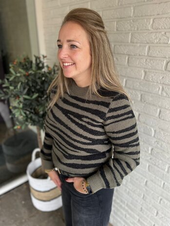 JDY JDYLORRAINE ANIMAL L/S PULLOVER KNT NOOS