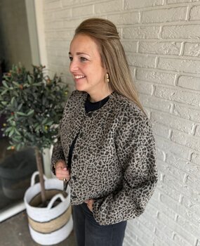 JDY JDYMICA LEO COCOON SHORT JACKET OTW SIJ TIMBER WOLF