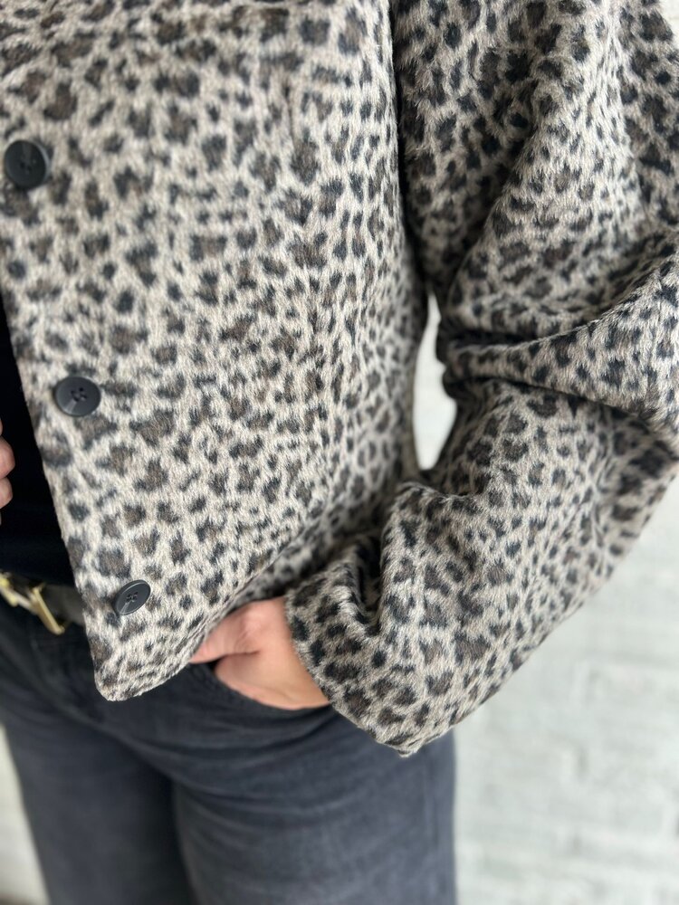 JDY JDYMICA LEO COCOON SHORT JACKET OTW SIJ TIMBER WOLF