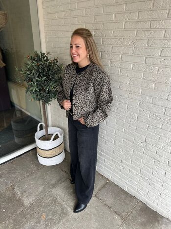 JDY JDYMICA LEO COCOON SHORT JACKET OTW SIJ TIMBER WOLF