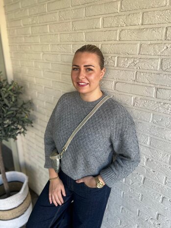 JDY JDYBIGUM L/S O-NECK PULLOVER KNT