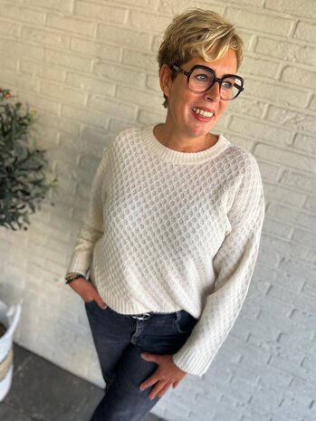 JDY JDYBIGUM L/S O-NECK PULLOVER KNT