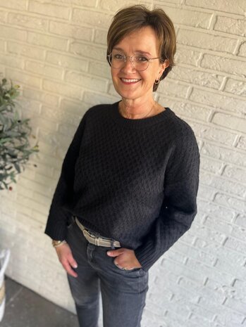 JDY JDYBIGUM L/S O-NECK PULLOVER KNT