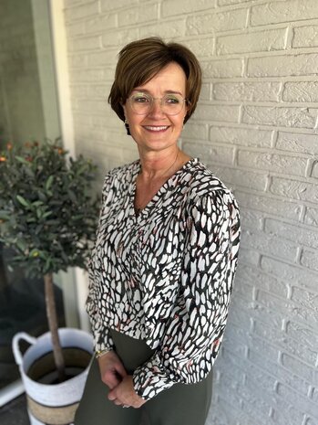 Mi Piace BLOUSE TRAVELSTOF 202651 DEEP DEPTH/ KIT ABSTRACTE PRINT