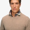 Superdry ESSENTIALS COTTON JUMPER TAUPE MARL