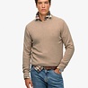 Superdry ESSENTIALS COTTON JUMPER TAUPE MARL