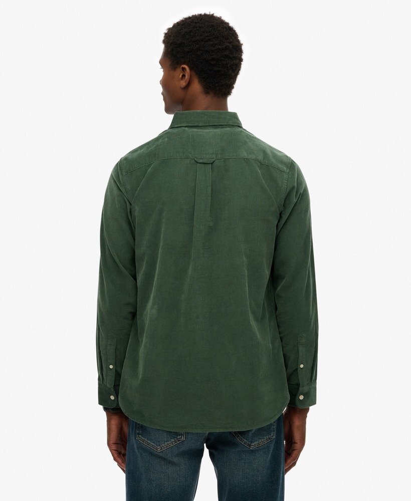 Superdry CLASSIC NEEDLE CORD SHIRT ICE GREEN