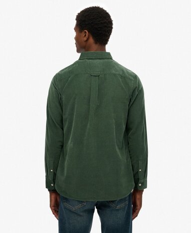 Superdry CLASSIC NEEDLE CORD SHIRT ICE GREEN