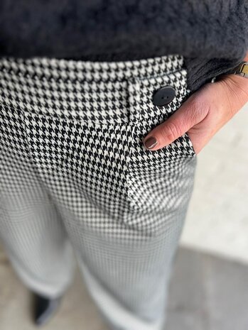 JDY JDYGEGGO MIA LONG CHECK PANT JRSNOOS