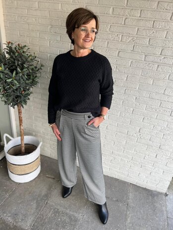 JDY JDYGEGGO MIA LONG CHECK PANT JRSNOOS