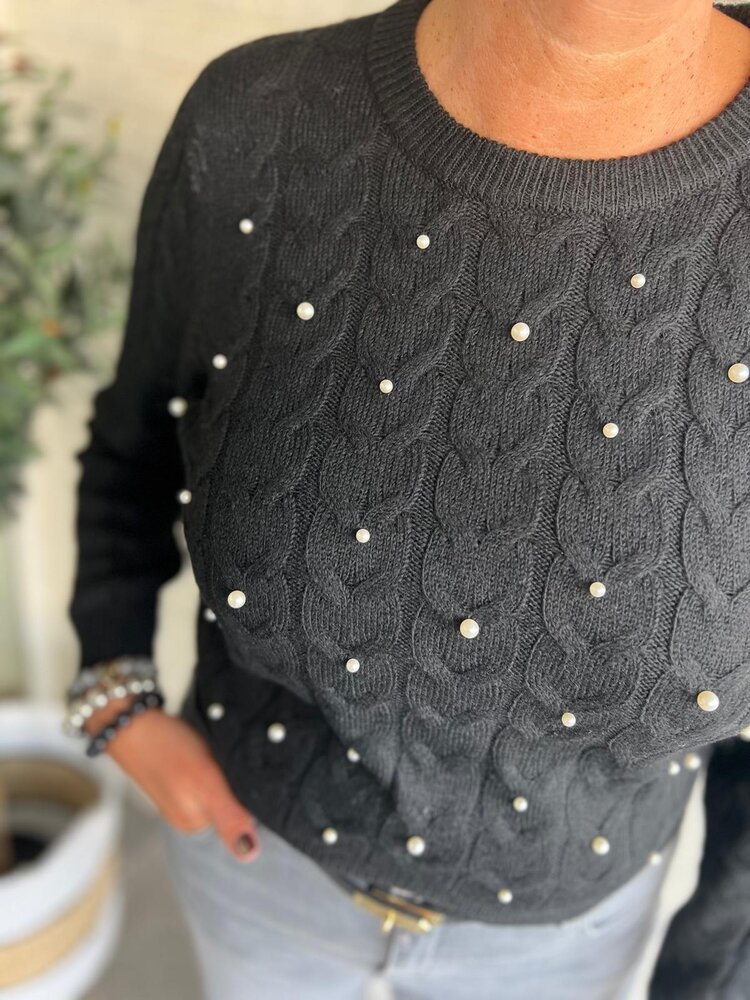 JDY JDYCARMEN L/S O-NECK PEARL PULLOVER KNT