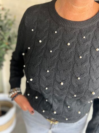 JDY JDYCARMEN L/S O-NECK PEARL PULLOVER KNT