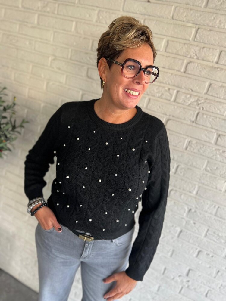 JDY JDYCARMEN L/S O-NECK PEARL PULLOVER KNT