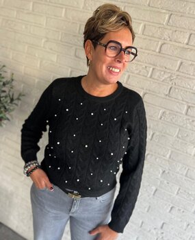 JDY JDYCARMEN L/S O-NECK PEARL PULLOVER KNT