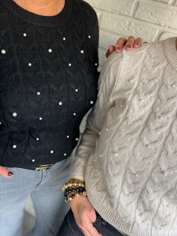 JDY JDYCARMEN L/S O-NECK PEARL PULLOVER KNT