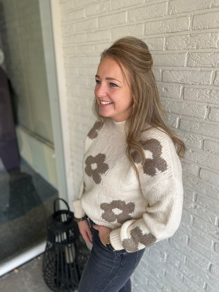 JDY JDYKILIAN FLOWER L/S PULLOVER KNT