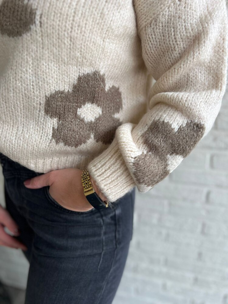 JDY JDYKILIAN FLOWER L/S PULLOVER KNT