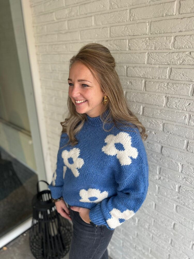 JDY JDYKILIAN FLOWER L/S PULLOVER KNT