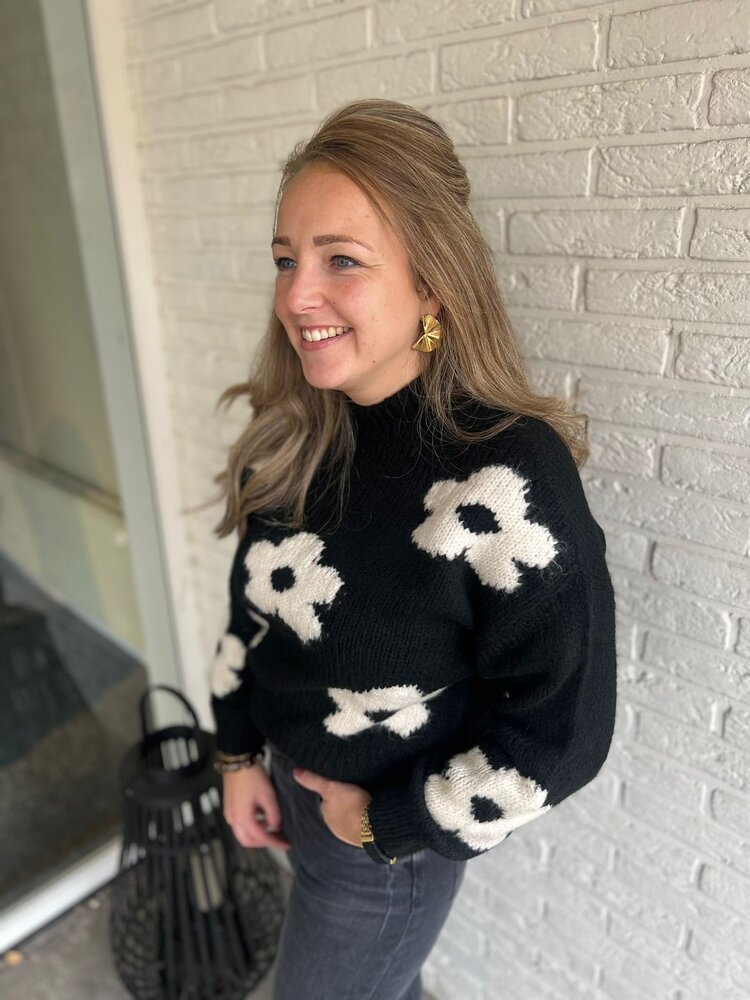 JDY JDYKILIAN FLOWER L/S PULLOVER KNT