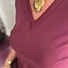 Mi Piace SHIRT TRAVELSTOF V-NECK 202271 BURGUNDY Mi Piace SHIRT TRAVELSTOF V-NECK 202271 BURGUNDY