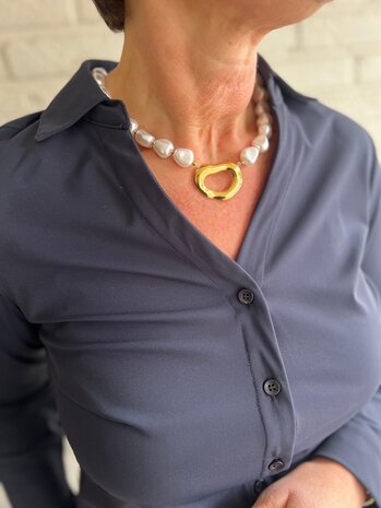 Mi Piace BLOUSE TRAVELSTOF V-HALS 202509