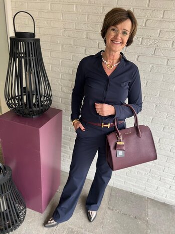 Mi Piace BLOUSE TRAVELSTOF V-HALS 202509