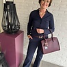 Mi Piace BLOUSE TRAVELSTOF V-HALS 202509 Mi Piace BLOUSE TRAVELSTOF V-HALS 202509