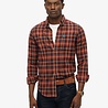 Superdry L/S COTTON LUMBERJACK SHIRT LOGGER CHECK ORANGE