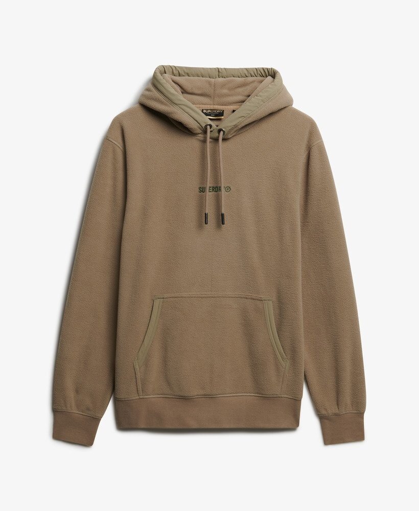 Superdry MICRO LOGO FLEECE HOOD WINTER TWIG BEIGE
