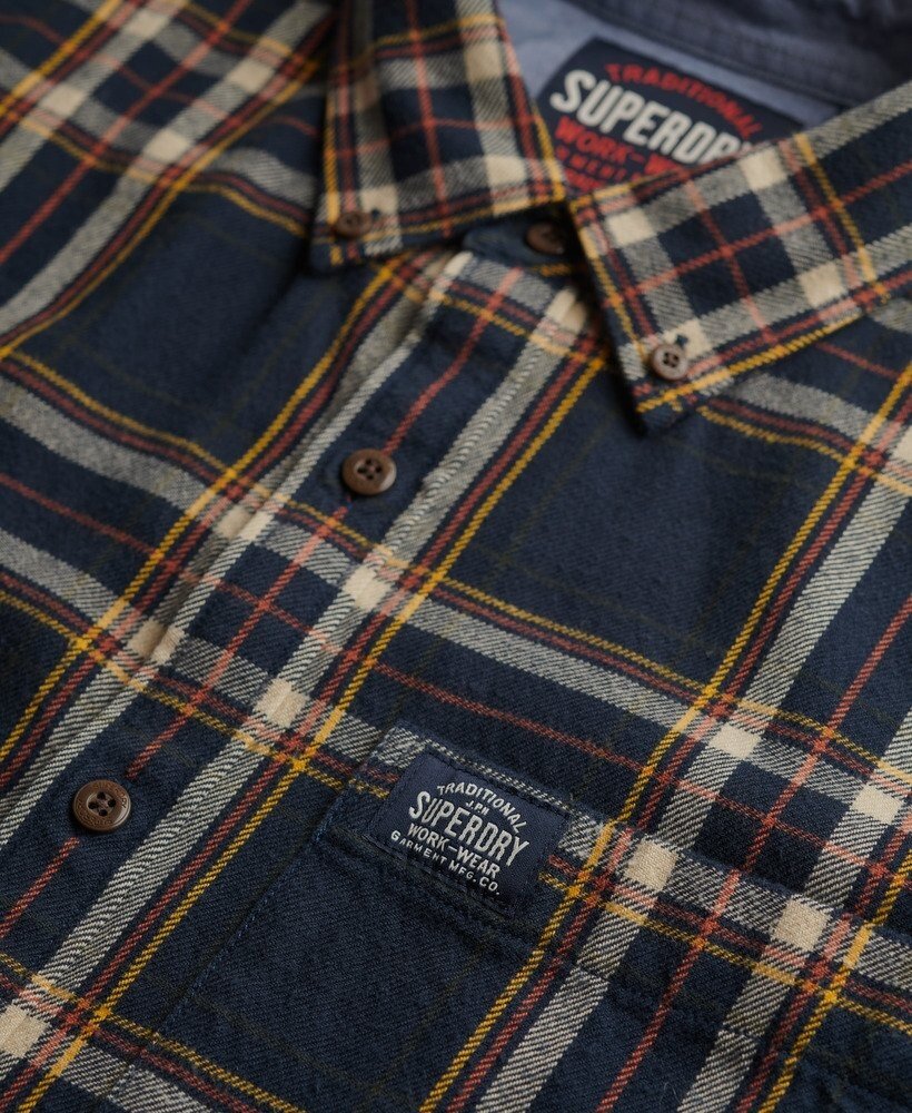 Superdry L/S COTTON LUMBERJACK SHIRT BRYCE CHECK NAVY