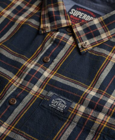 Superdry L/S COTTON LUMBERJACK SHIRT BRYCE CHECK NAVY
