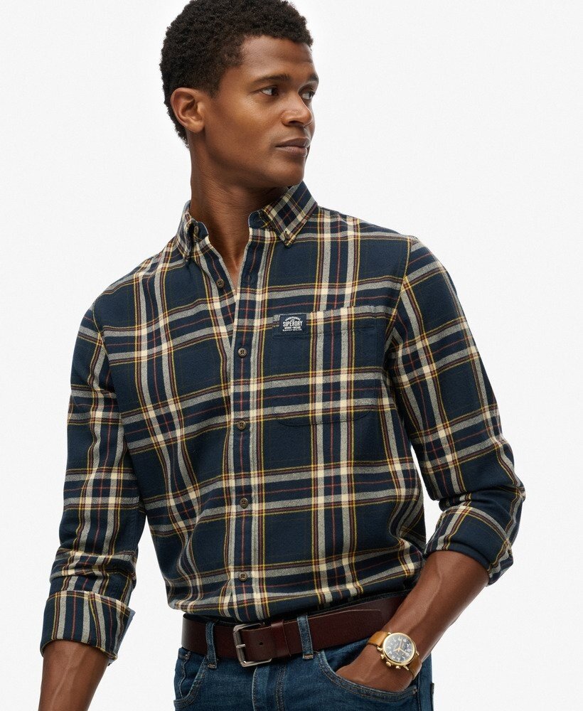 Superdry L/S COTTON LUMBERJACK SHIRT BRYCE CHECK NAVY