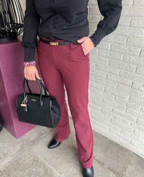 Mi Piace BROEK TRAVELSTOF 202633 BONDED BURGUNDY Mi Piace BROEK TRAVELSTOF 202633 BONDED BURGUNDY