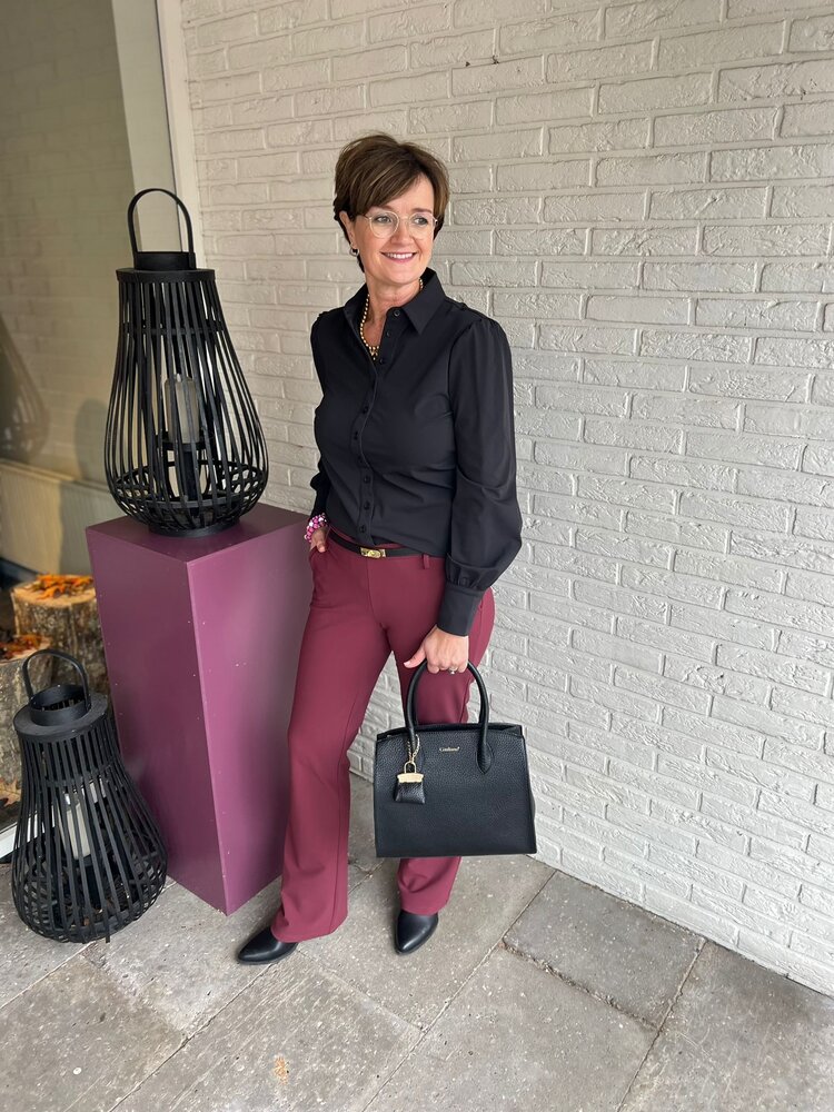 Mi Piace BROEK TRAVELSTOF 202633 BONDED BURGUNDY Mi Piace BROEK TRAVELSTOF 202633 BONDED BURGUNDY