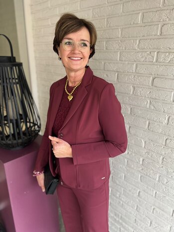 Mi Piace BLAZER TRAVELSTOF 202646 BONDED BURGUNDY Mi Piace BLAZER TRAVELSTOF 202646 BONDED BURGUNDY