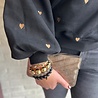 Ydence SWEATER HEARTS BLACK/GOLD Ydence SWEATER HEARTS BLACK/GOLD