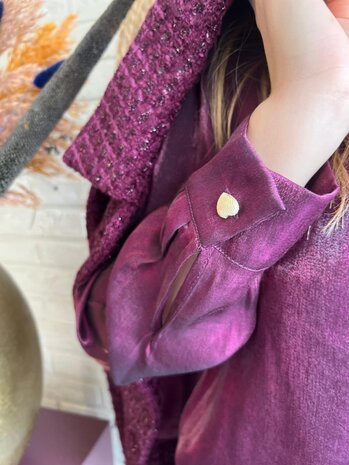 Ydence BLOUSE LINDSEY AUBERGINE Ydence BLOUSE LINDSEY AUBERGINE