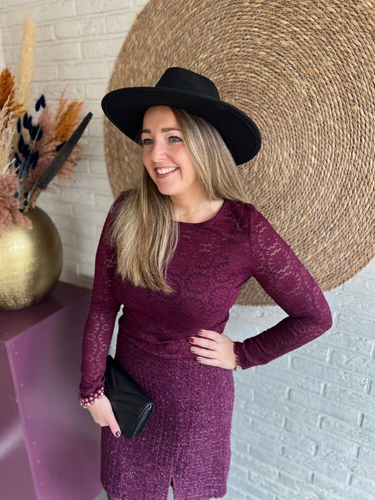 Ydence TOP LOIZA AUBERGINE Ydence TOP LOIZA AUBERGINE