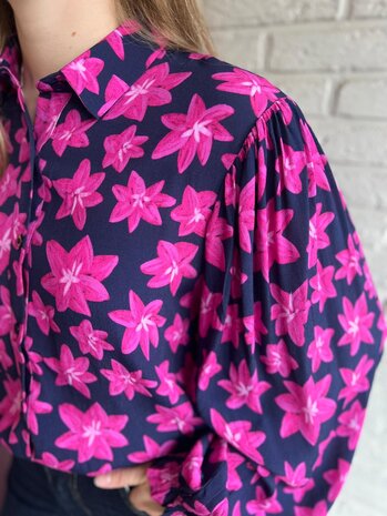 Ydence BLOUSE ALYSSA NAVY FLOWER Ydence BLOUSE ALYSSA NAVY FLOWER