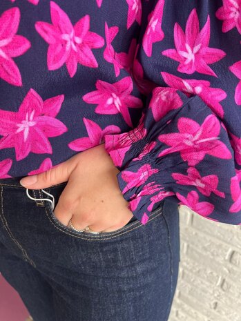 Ydence BLOUSE ALYSSA NAVY FLOWER Ydence BLOUSE ALYSSA NAVY FLOWER