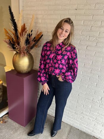 Ydence BLOUSE ALYSSA NAVY FLOWER Ydence BLOUSE ALYSSA NAVY FLOWER