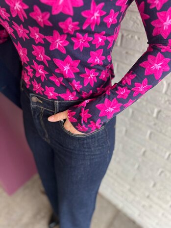 Ydence TOP VANYA NAVY FLOWER Ydence TOP VANYA NAVY FLOWER