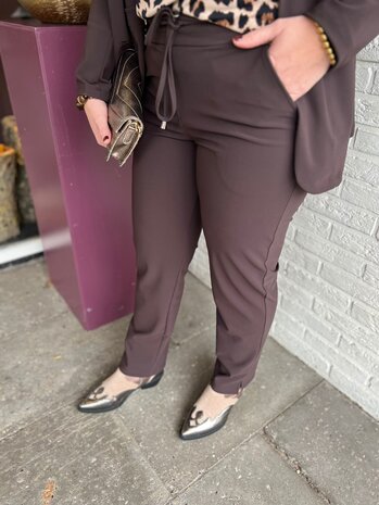 Mi Piace BROEK TRAVELSTOF BONDED 202753 ESPRESSO Mi Piace BROEK TRAVELSTOF BONDED 202753 ESPRESSO