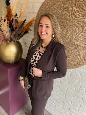 Mi Piace BLAZER TRAVELSTOF BONDED 202634 ESPRESSO Mi Piace BLAZER TRAVELSTOF BONDED 202634 ESPRESSO