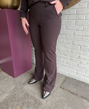 Mi Piace BROEK TRAVELSTOF BONDED 202633 ESPRESSO Mi Piace BROEK TRAVELSTOF BONDED 202633 ESPRESSO